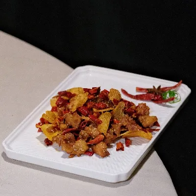 蜂蜜薯片辣子鸡